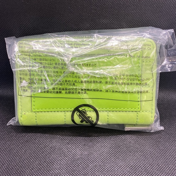 💚MICHAEL KORS💚 Pear Jet Set Small Quilted Leather Zip Around Card Case/NWT - Picture 7 of 8